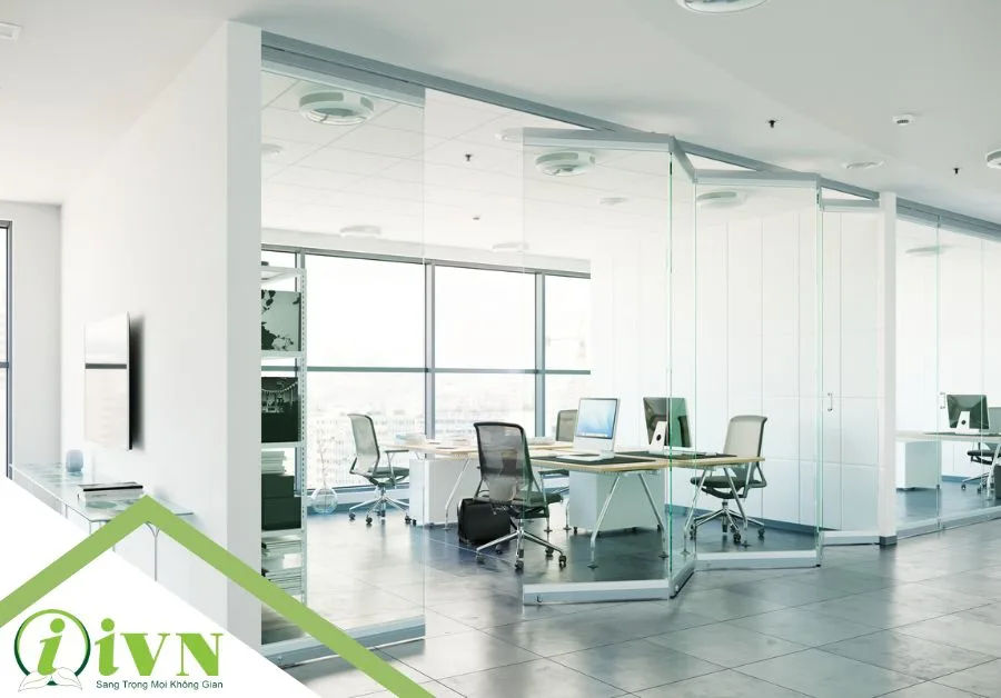 vách ngăn kính di động cho văn phòng cao cấp
