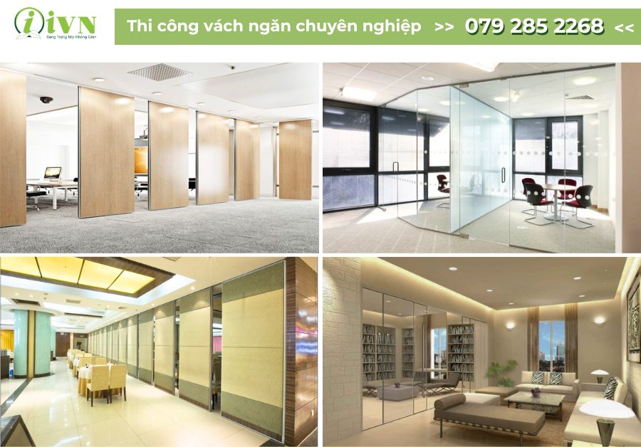 Vách ngăn di động treo ray do iVN sản xuất tại Bình Thuận
