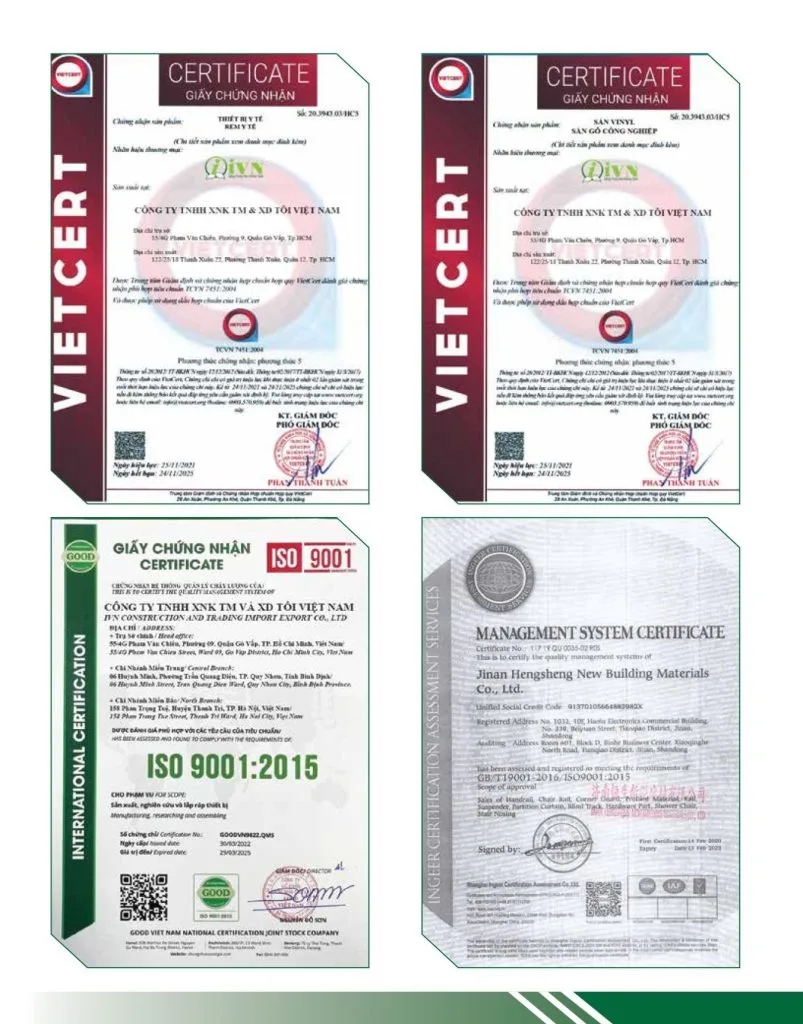 Chứng nhận tiêu chuẩn TCVN và ISO 9001:2015 của iVN