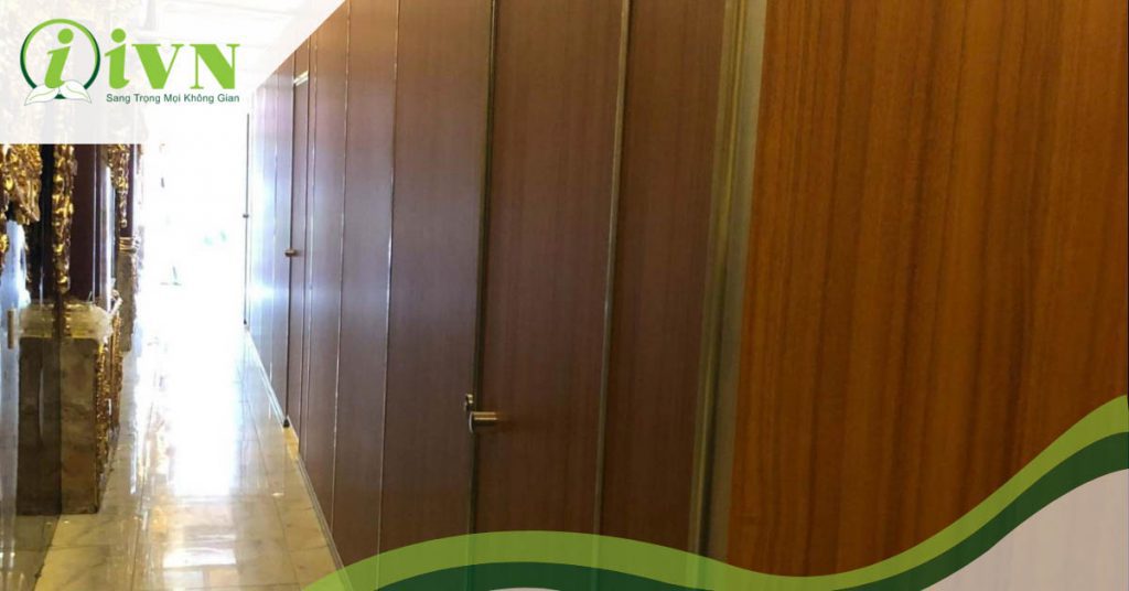 Công trình vách ngăn di động nhà hàng Vườn Cau