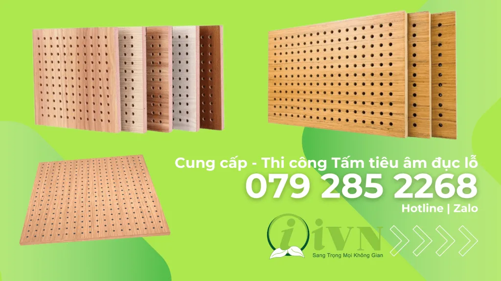 Tấm gỗ tiêu âm đục lỗ