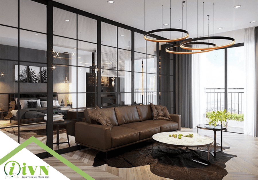 Vách ngăn di động kiểu hiện đại chia đôi không gian lớn tại Quảng Ngãi