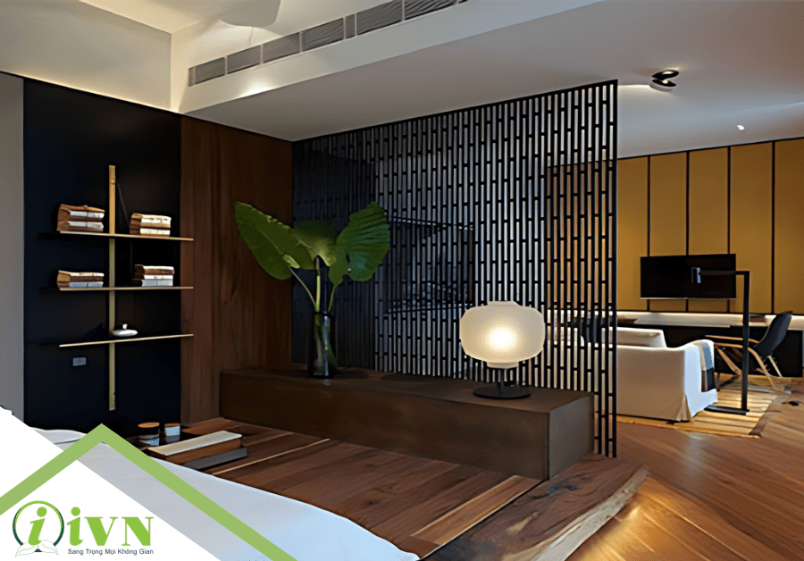 Vách ngăn di động kiểu hiện đại chia đôi không gian lớn tại Cần Thơ