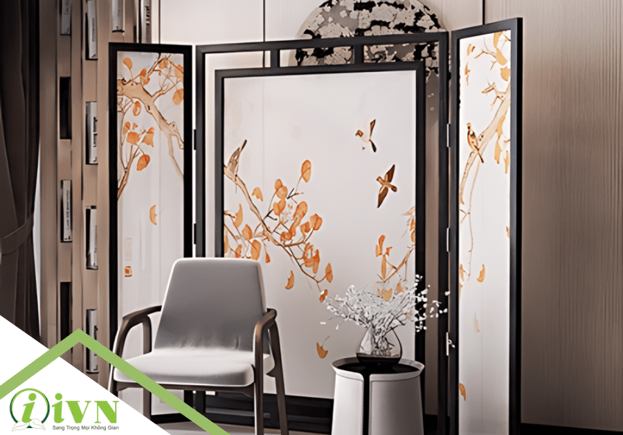 Vách ngăn di động kiểu hiện đại chia đôi không gian lớn tại Cần Thơ