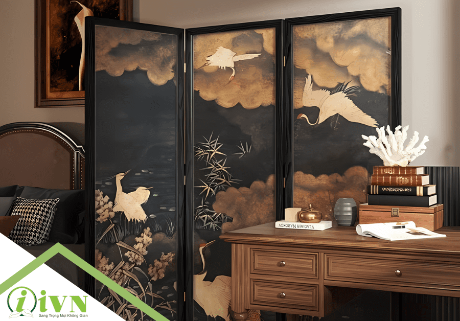 Vách ngăn di động kiểu hiện đại chia đôi không gian lớn tại Quảng Nam