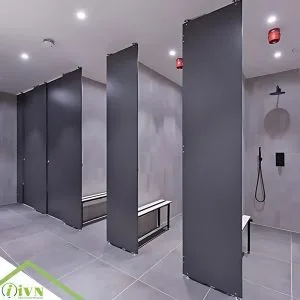 TẤM VÁCH NGĂN VỆ SINH COMPACT DÀY 18MM PHỤ KIỆN INOX 201