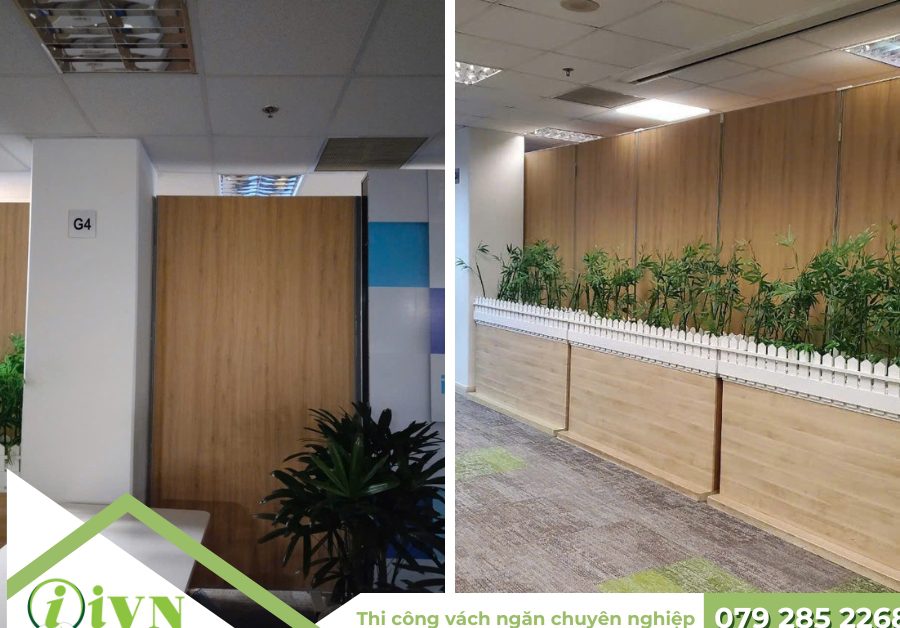 Vách ngăn di động có bánh xe lắp cho toà nhà văn phòng tại Đắk Lắk