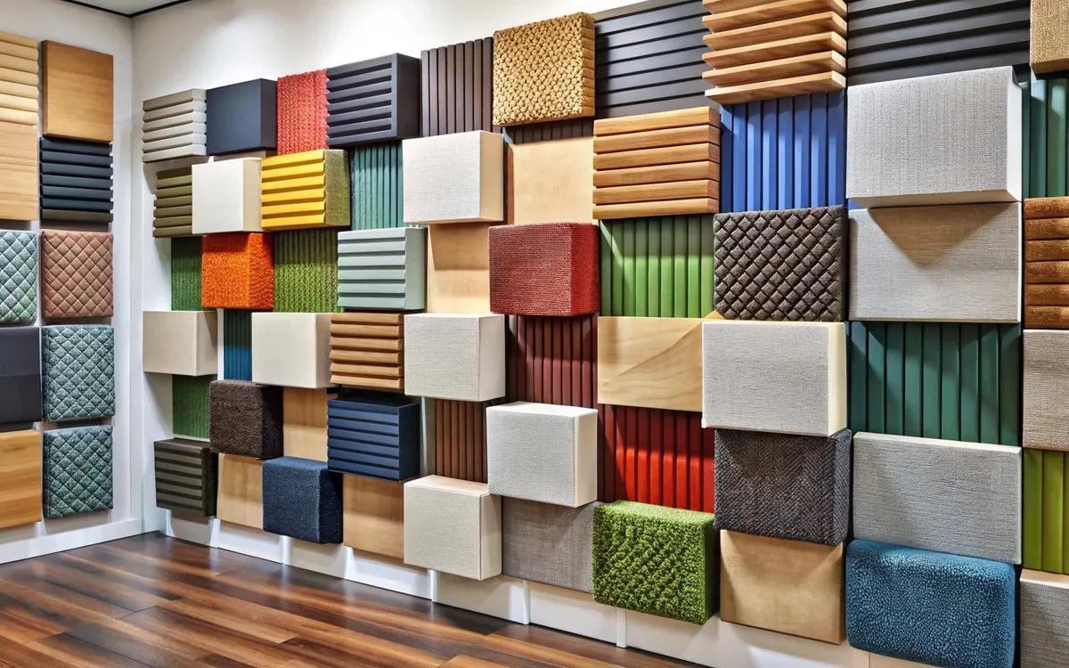 Tấm tiêu âm Polyester Fiber phối nhiều màu và cắt khối trang trí theo thiết kế