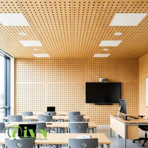 TẤM TIÊU ÂM ĐỤC GỖ DÀNH CHO LỚP HỌC